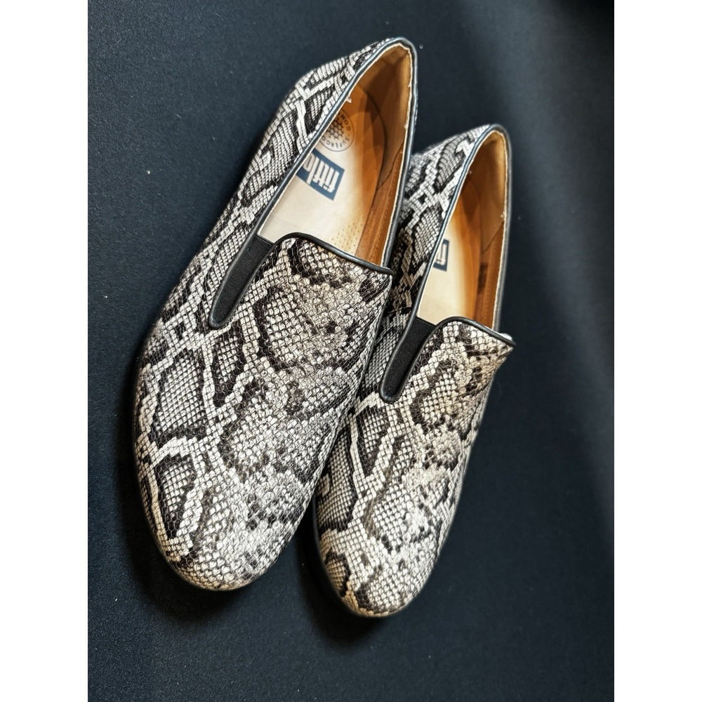 FitFlop F-Mode SupercomFF Snake Print Slip On Loafers Women's US 9 EU 41 Comfort - Picture 2 of 11